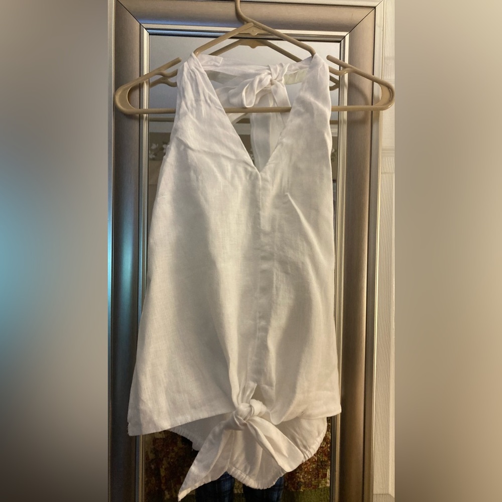 White Halter Top. Size Medium, Never Worn - image 1